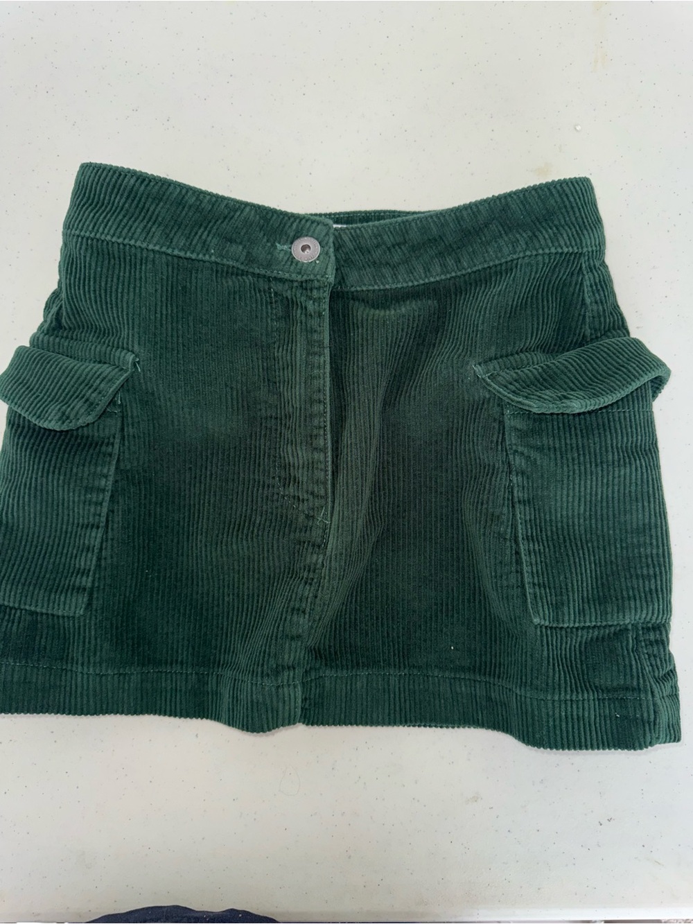 Cotton On Dark Green Corduroy Cargo Mini Skirt